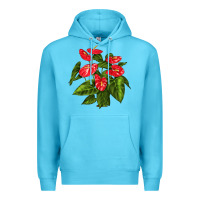 Ocean Blue anthurium Premium Hoodie - LillyAllenDesigns