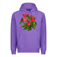 Purple anthurium Premium Hoodie - LillyAllenDesigns