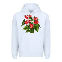 White anthurium Premium Hoodie - LillyAllenDesigns