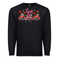 Black valentine's day farm trucks farm animals Premium Sweatshirt - FaDigitalArtStudio