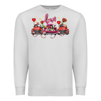 Dove Grey valentine's day farm trucks farm animals Premium Sweatshirt - FaDigitalArtStudio
