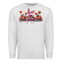 Oatmeal Heather valentine's day farm trucks farm animals Premium Sweatshirt - FaDigitalArtStudio