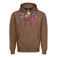 Chestnut peace love nursing Zipper Hoodie - Zillion Design Studio
