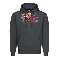Smoke peace love nursing Zipper Hoodie - Zillion Design Studio