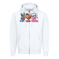 White peace love nursing Zipper Hoodie - Zillion Design Studio