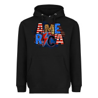 Black america lightning bolt Heavyweight Hoodie - Zillion Design Studio