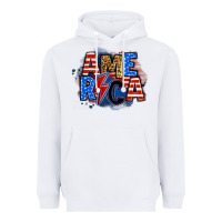 White america lightning bolt Heavyweight Hoodie - Zillion Design Studio