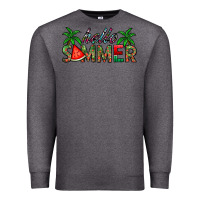 Charcoal Heather hello summer Premium Sweatshirt - CowhideDigitalArt