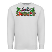 Dove Grey hello summer Premium Sweatshirt - CowhideDigitalArt