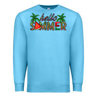 Ocean Blue hello summer Premium Sweatshirt - CowhideDigitalArt