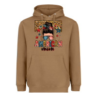 Toasted Coconut american mom junkie messy bun Heavyweight Hoodie - Zillion Design Studio
