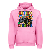 Fuchsia Pink autism crusher Urban Hoodie - MaliasSmallBusiness