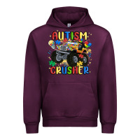Mauve Wine autism crusher Urban Hoodie - MaliasSmallBusiness