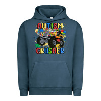 Pigment Midnight Navy autism crusher Urban Hoodie - MaliasSmallBusiness