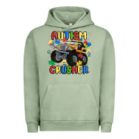Pigment Oil Green autism crusher Urban Hoodie - MaliasSmallBusiness