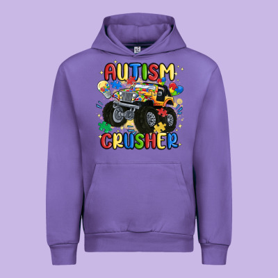 Autism Crusher Urban Hoodie Designed By Maliassmallbusiness