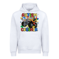 White autism crusher Urban Hoodie - MaliasSmallBusiness