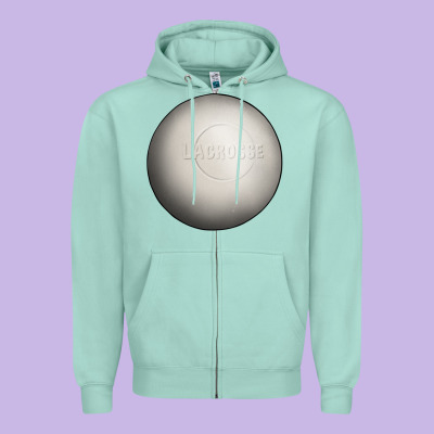 Lacrosse Ball Zipper Hoodie Designed By Texasbilliewilder