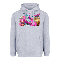 Heather Grey antisocial butterfly coffee cups Heavyweight Hoodie - Zillion Design Studio