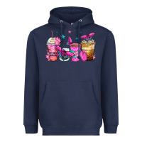 Navy antisocial butterfly coffee cups Heavyweight Hoodie - Zillion Design Studio