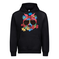 Black autism awareness bear Urban Hoodie - MaliasSmallBusiness