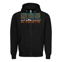 Black Rusty Sunflowers with Cowhide and Turquoise Zipper Hoodie - RanaPortraitStore
