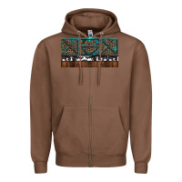 Chestnut Rusty Sunflowers with Cowhide and Turquoise Zipper Hoodie - RanaPortraitStore