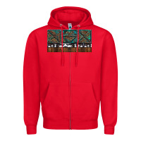 Red Rusty Sunflowers with Cowhide and Turquoise Zipper Hoodie - RanaPortraitStore