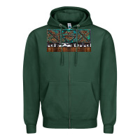 Sports Green Rusty Sunflowers with Cowhide and Turquoise Zipper Hoodie - RanaPortraitStore