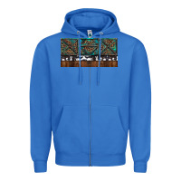 True Royal Rusty Sunflowers with Cowhide and Turquoise Zipper Hoodie - RanaPortraitStore