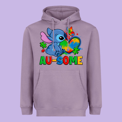 Ausome Stitch Autism Heavyweight Hoodie Designed By Zillion Design Studio