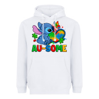 White ausome stitch autism Heavyweight Hoodie - Zillion Design Studio