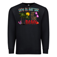 Black life is better at the beach Premium Sweatshirt - CowhideDigitalArt