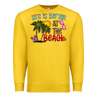 Lemon life is better at the beach Premium Sweatshirt - CowhideDigitalArt