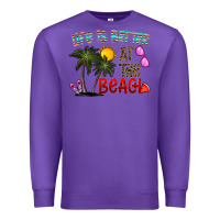 Purple life is better at the beach Premium Sweatshirt - CowhideDigitalArt