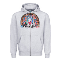 Heather Grey nurse rainbow Zipper Hoodie - Zillion Design Studio