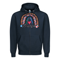 Navy nurse rainbow Zipper Hoodie - Zillion Design Studio