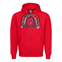 Red nurse rainbow Zipper Hoodie - Zillion Design Studio