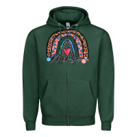 Sports Green nurse rainbow Zipper Hoodie - Zillion Design Studio
