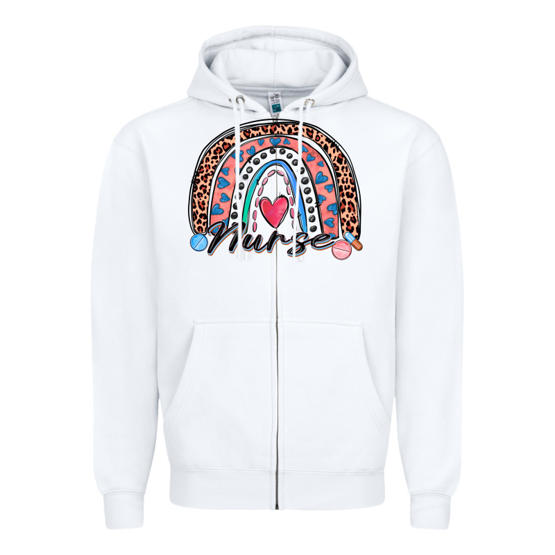 Nurse Rainbow Zipper Hoodie by Zillion Design Studio | Teevron