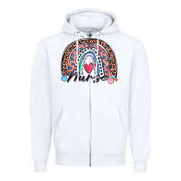 White nurse rainbow Zipper Hoodie - Zillion Design Studio