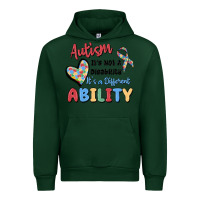 Forest Green autism it's not a disability it's a different abil Urban Hoodie - MaliasSmallBusiness
