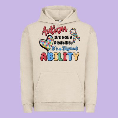 Autism It's Not A Disability It's A Different Abil Urban Hoodie Designed By Maliassmallbusiness