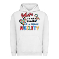Pigment Lunar Rock autism it's not a disability it's a different abil Urban Hoodie - MaliasSmallBusiness