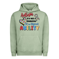 Pigment Oil Green autism it's not a disability it's a different abil Urban Hoodie - MaliasSmallBusiness