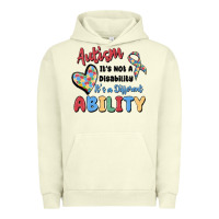 Pigment Pistachio autism it's not a disability it's a different abil Urban Hoodie - MaliasSmallBusiness