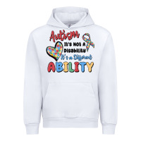 White autism it's not a disability it's a different abil Urban Hoodie - MaliasSmallBusiness