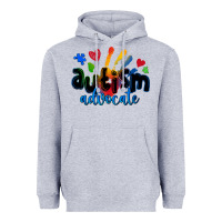 Heather Grey autism advocate Heavyweight Hoodie - Zillion Design Studio