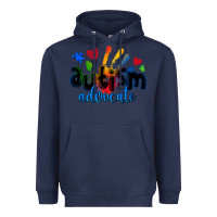 Navy autism advocate Heavyweight Hoodie - Zillion Design Studio