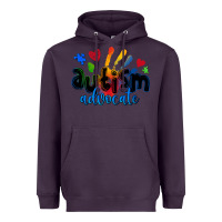 Plum autism advocate Heavyweight Hoodie - Zillion Design Studio